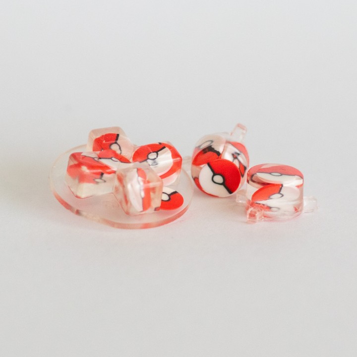 Custom Resin Gameboy buttons - Red and White