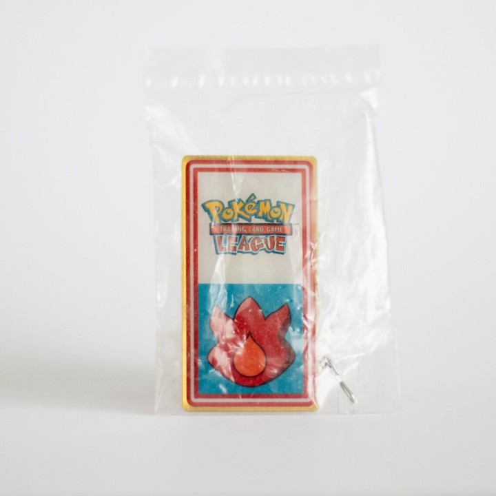 Vintage Pokémon League Volcano Badge Pin - Display Ready Collectible! - 2000