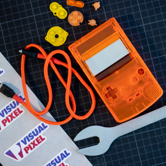 Clear Orange Gameboy Color DIY kit