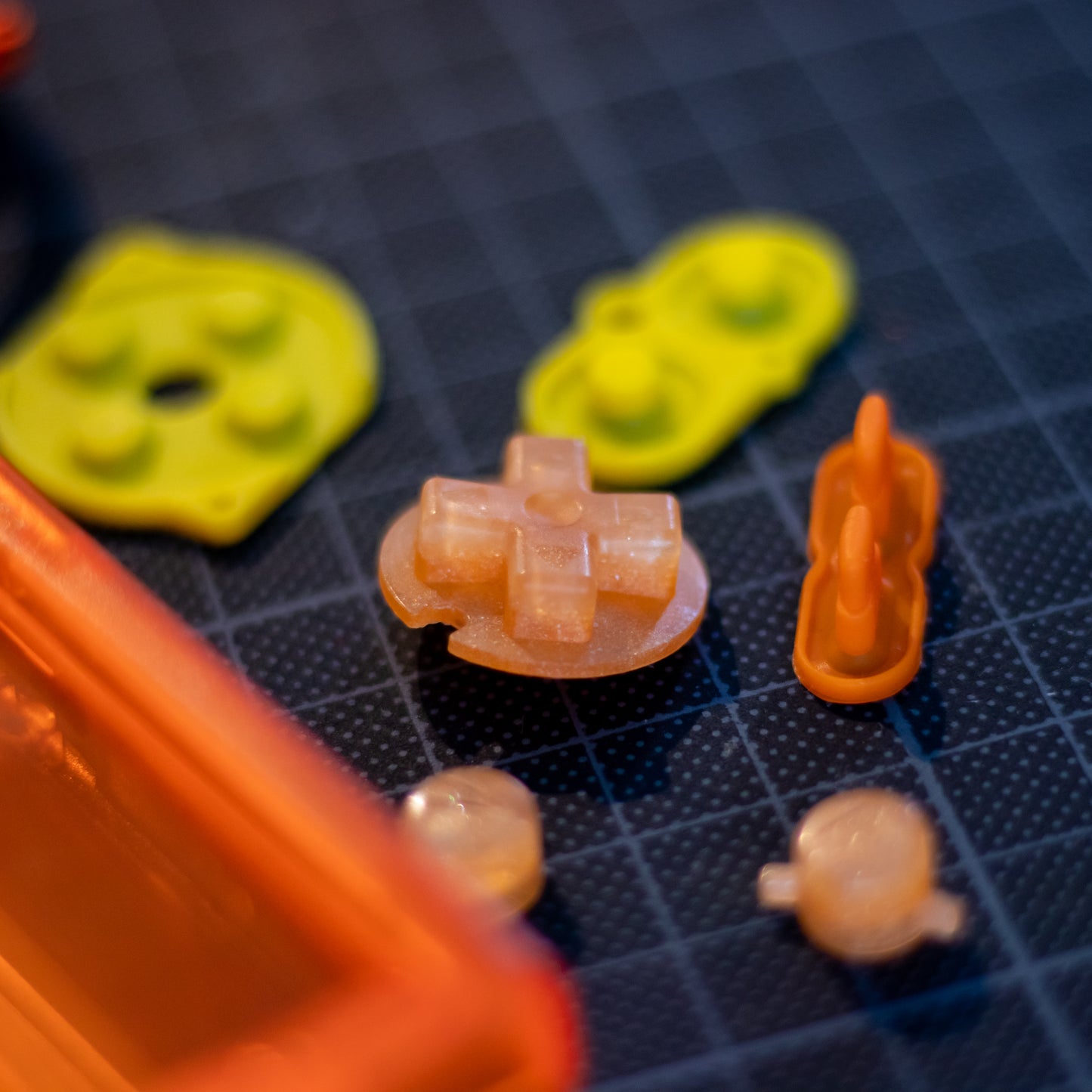Clear Orange Gameboy Color DIY kit