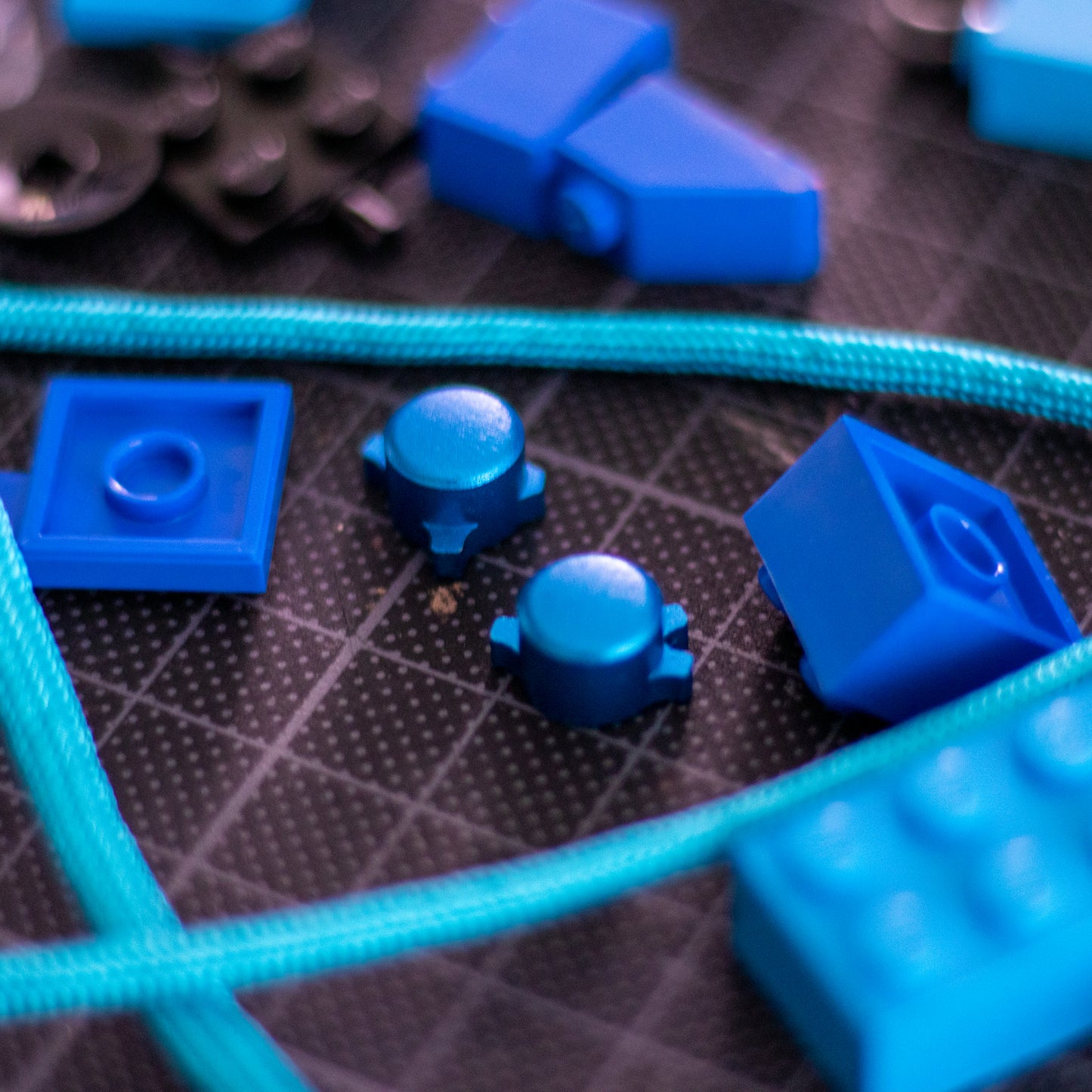 GBC Machined Buttons - Blue Anodize